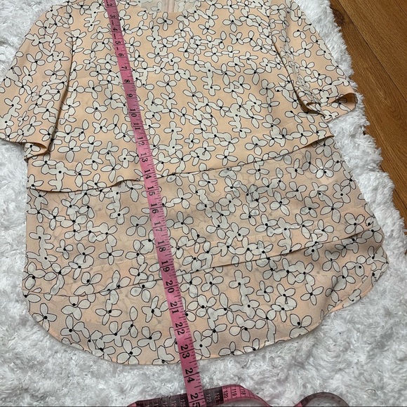 A.L.C. Silk Floral Tiered Shirt Women's Size 4 - Picture 5 of 13